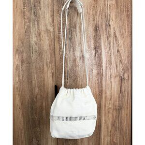 Jil Sander Dumpling Bag in Ivory w Cutouts
